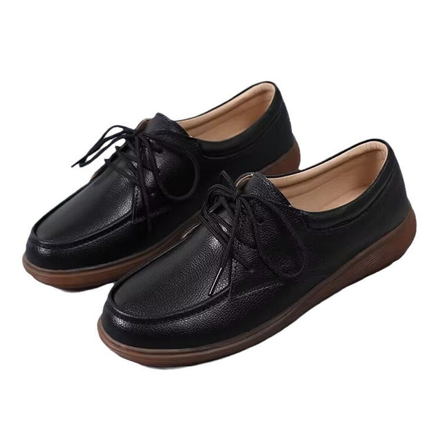 Small Leather Shoes Plus Size Round Toe Flat Bottom - Premium 0 from Nobles Store - Just $52.48! Shop now at Nobles Store