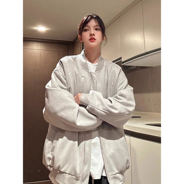 American Retro Premium Purple Baseball Trendy Niche Jacket - Premium 0 from Nobles Store - Just $52.67! Shop now at Nobles Store