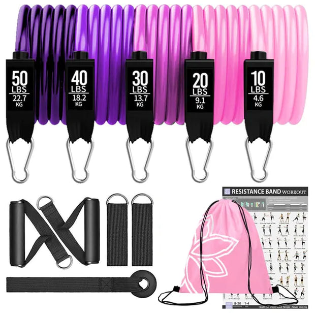 accessory, exercise, fitness, gym, indoor, outdoorFitness Exercises Resistance Bands Set - Premium  from Nobles Store - Just $59.97! Shop now at Nobles Store