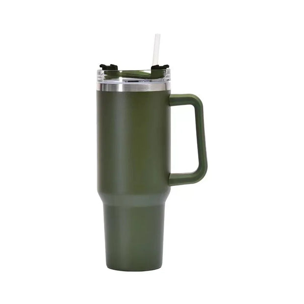 Dining & Bar, Drinkware, Home & Garden, Kitchen40Oz 304 Stainless Steel Insulated Water Bottle,Thermal Coffee Car Cup, Cold Hot Mugs Vacuum Flask with Handle Straw,For Sport - Premium  from Nobles Store - Just $47.98! Shop now at Nobles Store
