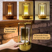 Indoor Lighting, Lights & Lighting, Table LampsLED Cordless Table Lamp Retro Bar Metal Desk Lamps Rechargeable Touch Dimming Night Light Restaurant Bedroom Home Outdoor Decor - Premium  from Nobles Store - Just $71.55! Shop now at Nobles Store