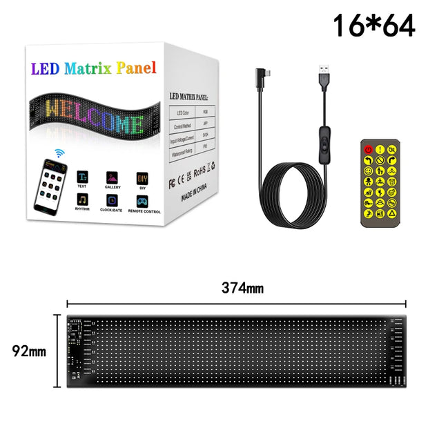 LED Lighting, LED Panel Lights, Lights & LightingRGB LED Car Sign Animation LED Matrix Pixel Panel DIY Programmable Bluetooth App Control LED Panel Flexible Display Light - Premium  from Nobles Store - Just $60.82! Shop now at Nobles Store