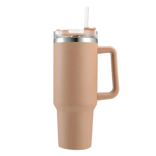Dining & Bar, Drinkware, Home & Garden, Kitchen40Oz 304 Stainless Steel Insulated Water Bottle,Thermal Coffee Car Cup, Cold Hot Mugs Vacuum Flask with Handle Straw,For Sport - Premium  from Nobles Store - Just $47.98! Shop now at Nobles Store