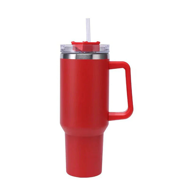 Dining & Bar, Drinkware, Home & Garden, Kitchen40Oz 304 Stainless Steel Insulated Water Bottle,Thermal Coffee Car Cup, Cold Hot Mugs Vacuum Flask with Handle Straw,For Sport - Premium  from Nobles Store - Just $47.98! Shop now at Nobles Store
