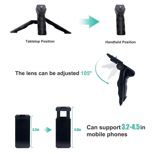 HomeSmartphone Vlogging Kit for Iphone Android with Tripod Mini Microphone Starter Vlog Kit for Tiktok Live Stream Video Youtube - Premium  from Nobles Store - Just $45.29! Shop now at Nobles Store