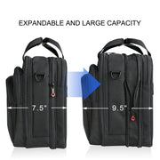 Large 17.3" Laptop Messenger Carrying Bag, Black