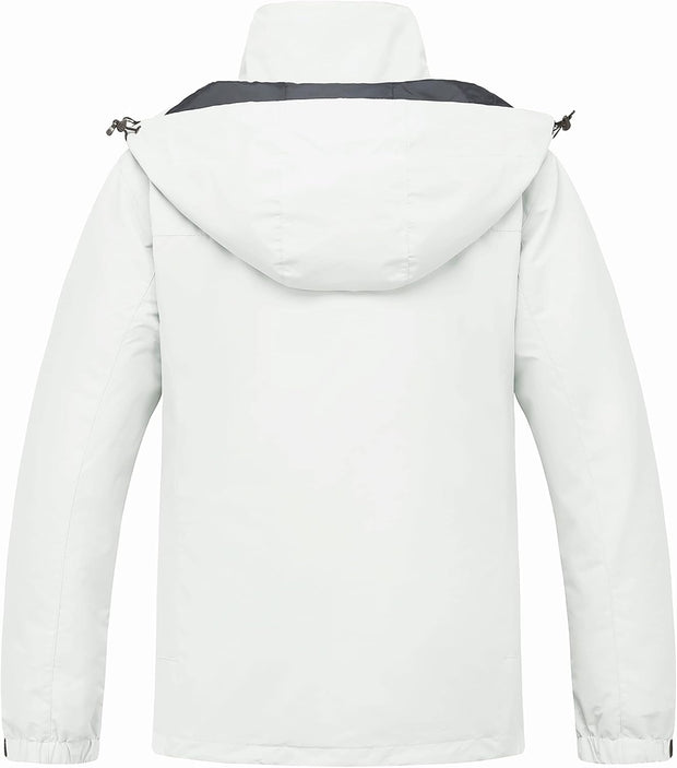 Women'S 3 in 1 Waterproof Ski Jacket Windproof Winter Snow Coat Snowboarding Jackets Warm Raincoat