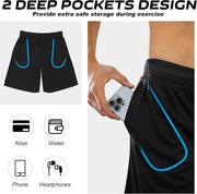 Active, Active Shorts, Clothing, Men, Shoes & JewelryAthletic Shorts for Men with Pockets and Elastic Waistband Quick Dry Activewear - Premium  from Nobles Store - Just $63.91! Shop now at Nobles Store