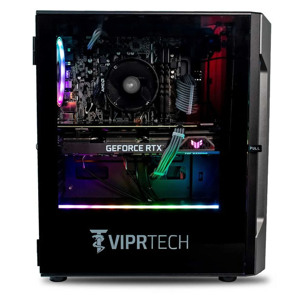 Rebel 4.0 Gaming PC - AMD Ryzen 7 (4.1Ghz), RTX 4060 Ti 8G, 16G DDR4, 1T SSD, Desktop Black