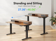 Furniture, Home & Kitchen, Home Office Desks, Home Office Furniture55 X 24 Inch Height Adjustable Electric Standing Desk with Double Drawer - Premium  from Nobles Store - Just $395.54! Shop now at Nobles Store