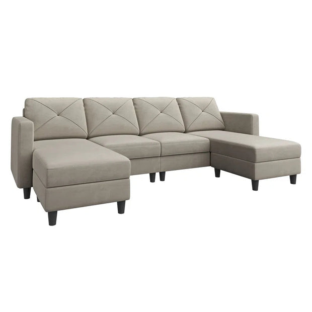 All categoriesU Shaped Sectional Couch Upholstered Sofa Couch with Chaise - Premium  from Nobles Store - Just $822.99! Shop now at Nobles Store