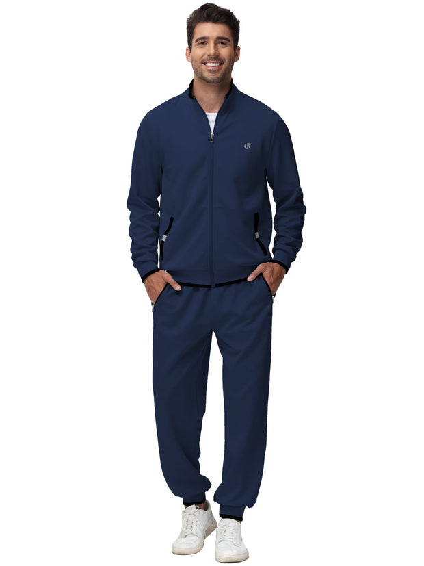 Clothing, Mens Clothing, Mens Workout ClothingMen'S Tracksuits Sweatsuits for Men Set Track Suits 2 Piece Casual Athletic Jogging Warm up Full Zip Sweat Suits Navy M - Premium  from Nobles Store - Just $63.78! Shop now at Nobles Store