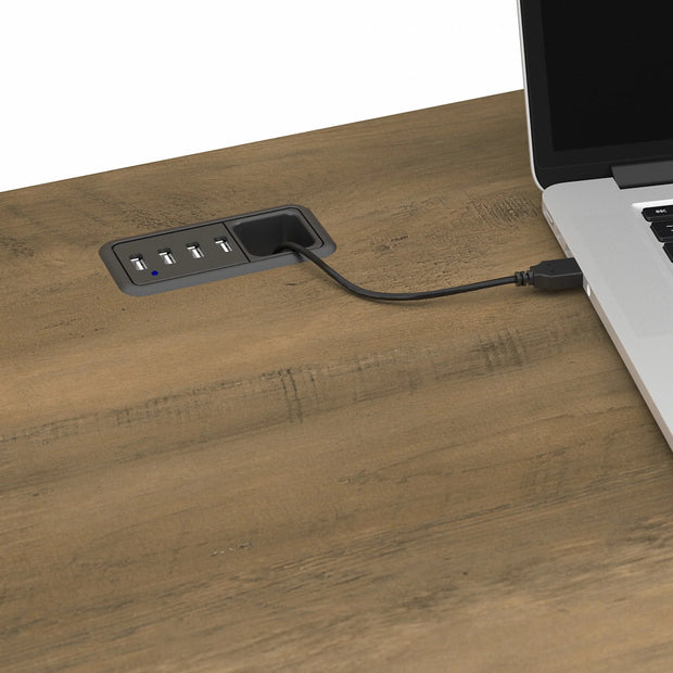 Desks, Furniture, Home, Office FurnitureCabot 60" L Shaped Desk with Storage, Reclaimed Pine - Premium  from Nobles Store - Just $497.16! Shop now at Nobles Store