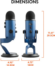 Condenser Microphones, Microphones, Microphones & Accessories, Multipurpose, Musical InstrumentsYeti USB Microphone for Gaming, Streaming, Podcasting, Twitch, Youtube, Discord, Recording for PC and Mac, 4 Polar Patterns, Studio Quality Sound, Plug & Play-Midnight - Premium  from Nobles Store - Just $143.65! Shop now at Nobles Store