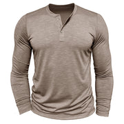 Men's Long-sleeved Henry Collar Shirt - Premium 0 from USAdrop - Just $38.84! Shop now at Nobles Store