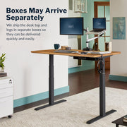 Electric Standing Desk - 60X30 desk, Adjustable Height Stand up Computer Desk - Dual Motor with Memory Presets, Stable T-Style Legs- Home Office Essentials - Butcher Block