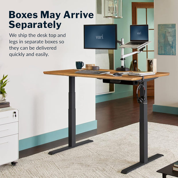 Electric Standing Desk - 60X30 desk, Adjustable Height Stand up Computer Desk - Dual Motor with Memory Presets, Stable T-Style Legs- Home Office Essentials - Butcher Block