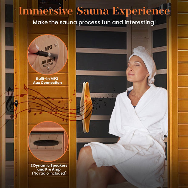 Infrared Saunas, Patio & Garden, SaunasAndora 2 Person 6 Heating Panel Infrared Indoor Wood Dry Sauna - Premium  from Nobles Store - Just $2840.03! Shop now at Nobles Store