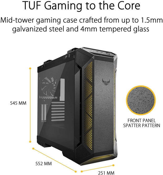 Computer Cases, Computer Components, Computers & Accessories, Electronics, External ComponentsTUF Gaming GT501 Mid-Tower Computer Case for up to EATX Motherboards with USB 3.0 Front Panel Cases GT501/GRY/WITH Handle - Premium  from Nobles Store - Just $213.65! Shop now at Nobles Store