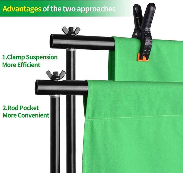 Backgrounds, Camera & Photo, Electronics, Lighting & Studio, Photo StudioPhoto Video Studio 8.5 X 10Ft Green Screen Backdrop Stand Kit, Photography Background Support System with 10 X12Ft 100% Cotton Muslin Chromakey Backdrop - Premium  from Nobles Store - Just $120.32! Shop now at Nobles Store