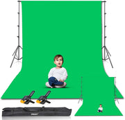 Backgrounds, Camera & Photo, Electronics, Lighting & Studio, Photo StudioPhoto Video Studio 8.5 X 10Ft Green Screen Backdrop Stand Kit, Photography Background Support System with 10 X12Ft 100% Cotton Muslin Chromakey Backdrop - Premium  from Nobles Store - Just $120.32! Shop now at Nobles Store