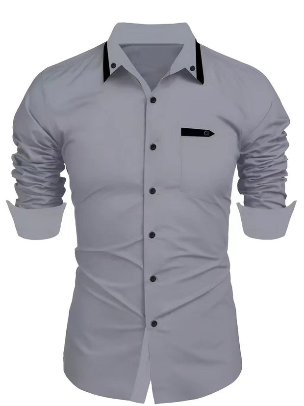 Men's Casual Fashion Business Trends Long-sleeved Shirt - Premium  from Nobles Store - Just $40.52! Shop now at Nobles Store