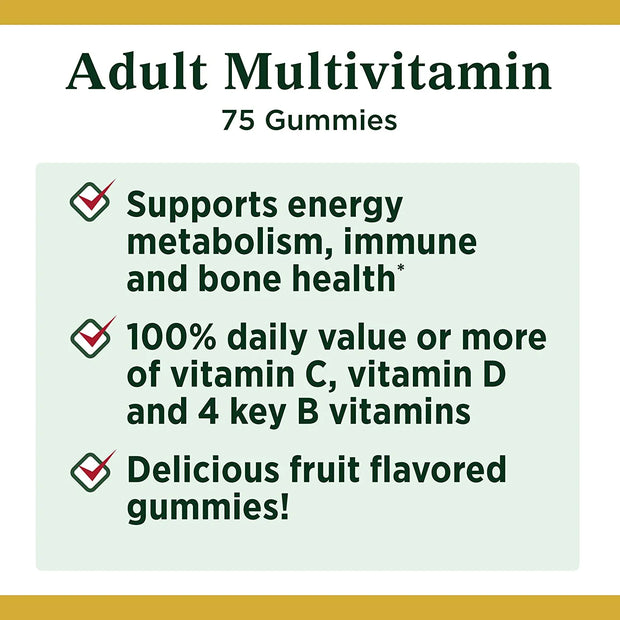 Health and Medicine, Multivitamins, Vitamins and Supplements, Women's MultivitaminsAdult Multivitamin Gummies 75 Each (Pack of 3) - Premium  from Nobles Store - Just $55.40! Shop now at Nobles Store