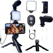 HomeSmartphone Vlogging Kit for Iphone Android with Tripod Mini Microphone Starter Vlog Kit for Tiktok Live Stream Video Youtube - Premium  from Nobles Store - Just $45.29! Shop now at Nobles Store
