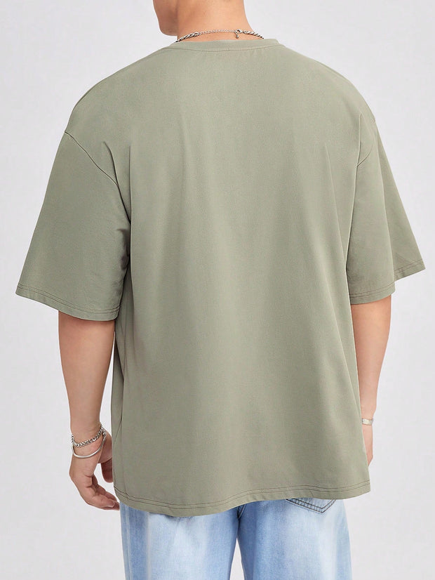 Men Apparel, Men Clothing, Men T-Shirts, Men TopsManfinity Hypemode Loose Fit Solid Color Drop Shoulder T-Shirt for Men - Premium  from Nobles Store - Just $22.52! Shop now at Nobles Store