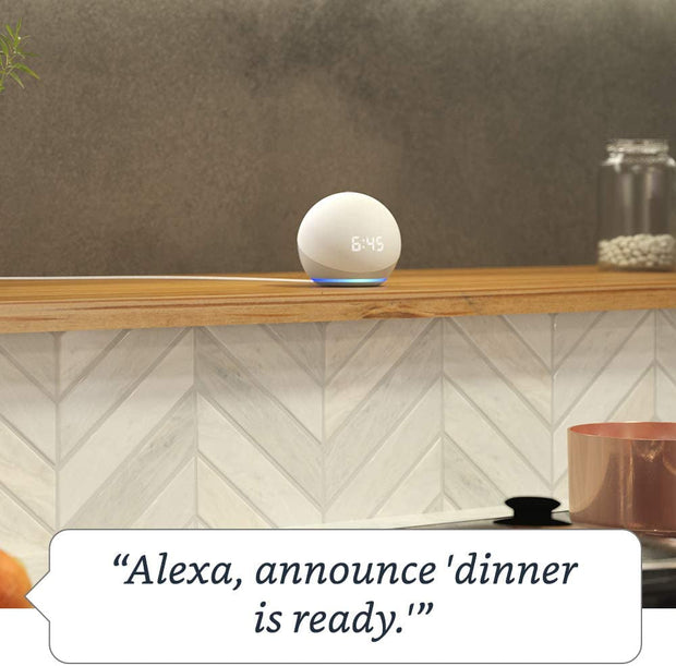 Echo Dot (4Th Gen) | Smart Speaker with Clock and Alexa | Glacier White - Premium  from Nobles Store - Just $213.76! Shop now at Nobles Store