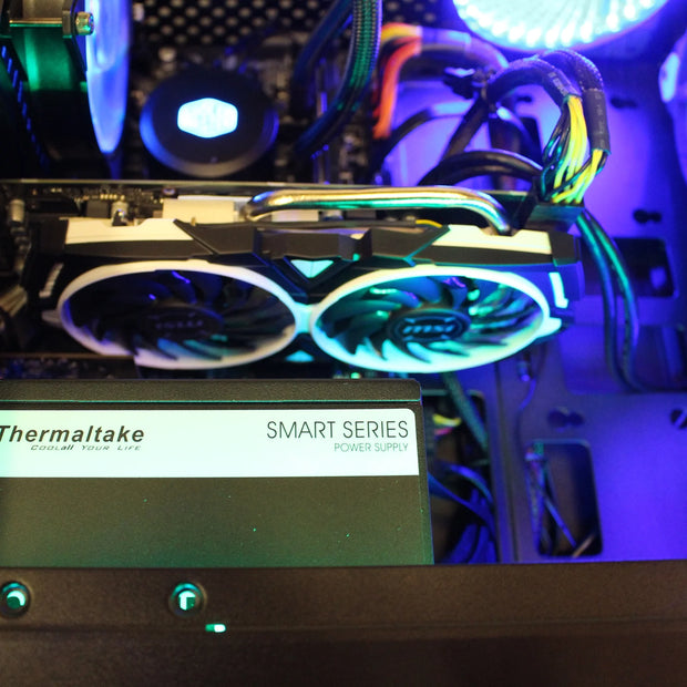 Custom  Ryzen Gaming PC AMD Ryzen 5 3400G 3.7Ghz Quad-Core 16GB Crucial Ballistix DDR4 AMD Radeon RX 570 8GB GDDR5 HDMI VR Ready 500GB M.2 SSD 1TB HD 1200 Mbps 802.11Ac Wifi LG DVDRW Windows 10 Pro