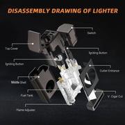 Home & Garden, Household Merchandises, Lighters & Smoking AccessoriesCigar Humidor, Cedar Wood Cigar Case with Cigar Lighter, V Cut Cigar Cutter,Cigar Holder 3 in 1 Travel Cigar Humidor Box - Premium  from Nobles Store - Just $65.79! Shop now at Nobles Store