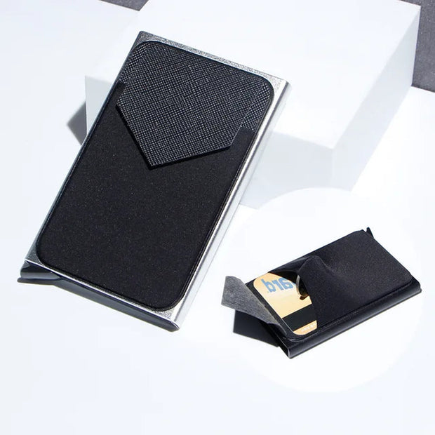 HomeCarbon Fiber Card Holder Wallets Men RFID Black Magic Trifold Leather Slim Mini Wallet Small Money Bag Male Purses Wallet Women - Premium  from Nobles Store - Just $27.09! Shop now at Nobles Store