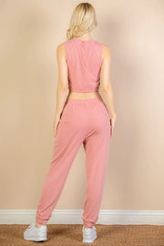 Clothing, Dresses, Shoes & Jewelry, WomenFrench Terry Elastic Waist Tank Top & Joggers Set (CAPELLA) - Premium  from Nobles Store - Just $42.87! Shop now at Nobles Store