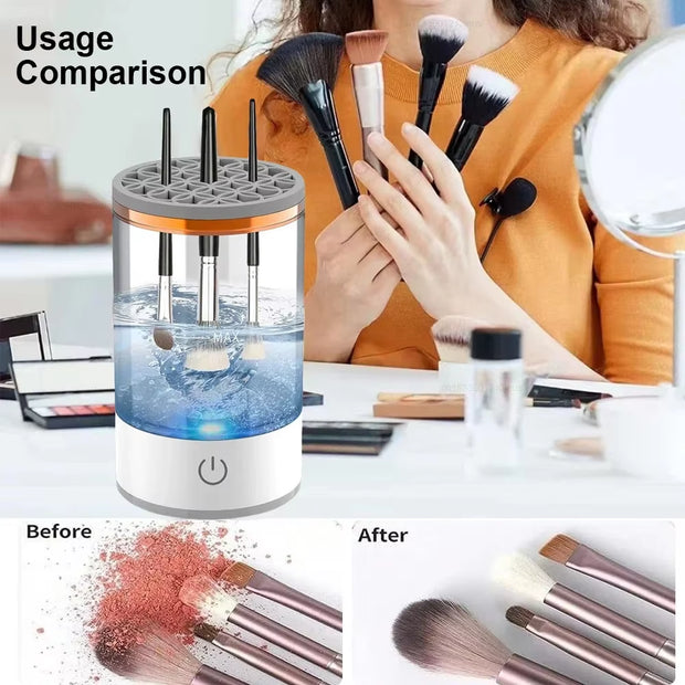 Beauty & Health, Makeup, Makeup Brushes & ToolsUSB Electric Makeup Brush Cleaner Portable 3 in 1 Makeup Brushes Drying Rack Lazy Cleaning Brush Washer Quick Dry Tool New - Premium  from Nobles Store - Just $16.68! Shop now at Nobles Store