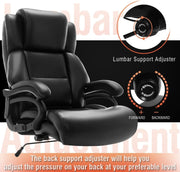 Furniture, Home & Kitchen, Home Office Chairs, Home Office Desk Chairs, Home Office FurnitureBig and Tall 400Lbs Office Chair- Adjustable Lumbar Support Heavy Duty Metal Base Quiet Rubber Wheels High Back Large Executive Computer Desk Chair, Ergonomic Design for Back Pain, Black - Premium  from Nobles Store - Just $441.86! Shop now at Nobles Store