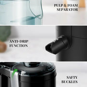 Household Appliances[Best Seller] Juicer with Titanium Enhanced Cut Disc, Dual Speeds Centrifugal Extractor Machines with Optional 2.5"/3” Feed Chute, for Fruits and Veggies, Anti-Drip, Includes Cleaning Brush, Bpa-Free - Premium  from Nobles Store - Just $101.77! Shop now at Nobles Store