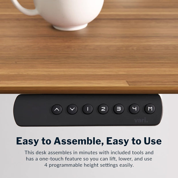 Electric Standing Desk - 60X30 desk, Adjustable Height Stand up Computer Desk - Dual Motor with Memory Presets, Stable T-Style Legs- Home Office Essentials - Butcher Block