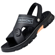 Men's Summer Soft Bottom Beach Cowhide Sandals - Premium 0 from Nobles Store - Just $35.59! Shop now at Nobles Store
