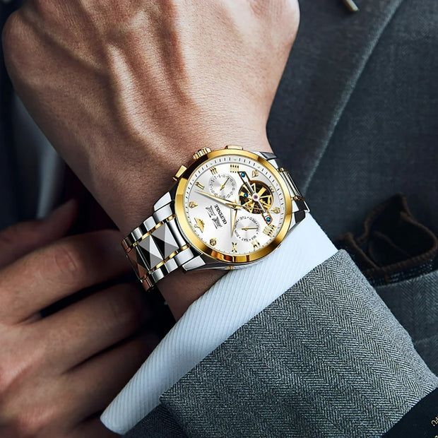 Jewelry, Mens Watches, WatchesAutomatic Watches for Men, Diamond Skeleton Self Winding - Premium  from Nobles Store - Just $455.57! Shop now at Nobles Store