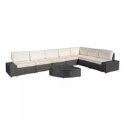 Outdoor Lounge Furniture, Outdoor Sectionals, Outdoors, Patio Furniture8-Piece Wicker Patio Sectional Seating Set with White Cushions - Premium  from Nobles Store - Just $1795.95! Shop now at Nobles Store
