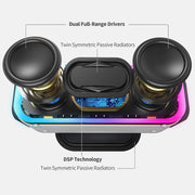 Electronics, Portable Audio & Video, Portable Bluetooth Speakers, Portable Speakers & DocksBluetooth Speaker, Soundbox Pro+ Wireless Bluetooth Speaker with 24W Impressive Sound, Booming Bass, IPX6 Waterproof, 15Hrs Playtime, Wireless Stereo Pairing, Mixed Colors Lights, 66 FT- Grey - Premium  from Nobles Store - Just $131.10! Shop now at Nobles Store