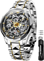 Clothing, Men, Shoes & Jewelry, Watches, Wrist WatchesOUPINKE Men'S Skeleton Mechanical Watches Luxury Dress Automatic Self Winding Sapphire Crystal Waterproof Tungsten Steel Band Wrist Watches - Premium  from Nobles Store - Just $454.33! Shop now at Nobles Store
