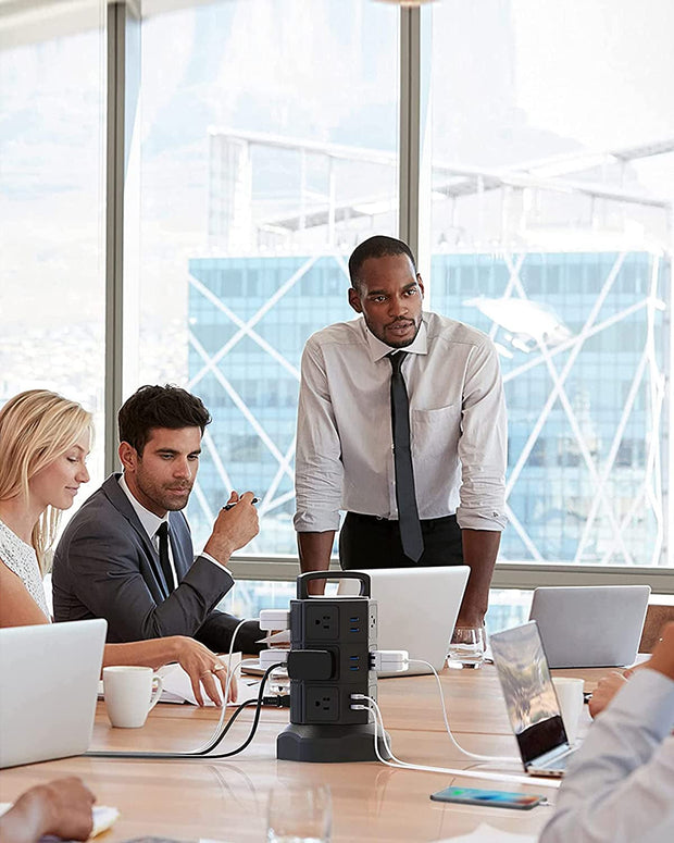 Accessories & Supplies, Electronics, Power Strips, Power Strips & Surge ProtectorsPower Strip Tower Surge Protector,  1625W 13A Outlet Surge Electric Tower, 12 Outlets 6 USB Ports Charging Station with 16AWG 6.5Ft Heavy Duty Extension Cord for Home Office Dorm Black - Premium  from Nobles Store - Just $61.21! Shop now at Nobles Store