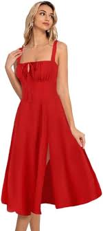 Dresses, Women's ClothingBoho Spaghetti Straps Split Thigh Midi Dress - Premium  from Nobles Store - Just $65.99! Shop now at Nobles Store