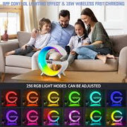 HomeMultifunctional Wireless Charger Stand Pad Alarm Clock Speaker RGB Light Fast Charging Station for Iphone X 11 12 13 14 Samsung - Premium  from Nobles Store - Just $27.59! Shop now at Nobles Store