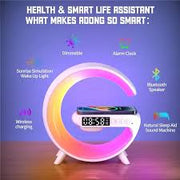 HomeMultifunctional Wireless Charger Stand Pad Alarm Clock Speaker RGB Light Fast Charging Station for Iphone X 11 12 13 14 Samsung - Premium  from Nobles Store - Just $27.59! Shop now at Nobles Store