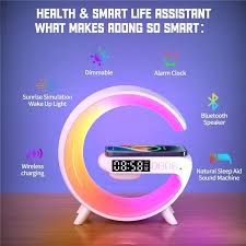 HomeMultifunctional Wireless Charger Stand Pad Alarm Clock Speaker RGB Light Fast Charging Station for Iphone X 11 12 13 14 Samsung - Premium  from Nobles Store - Just $27.59! Shop now at Nobles Store