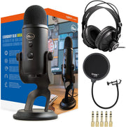 Accessories, Microphones & Accessories, Musical Instruments, Pop Filters, Windscreens & Pop FiltersYeti USB Microphone (Blackout) Bundle with Knox Gear Headphones and Pop Filter (3 Items) - Premium  from Nobles Store - Just $224.43! Shop now at Nobles Store