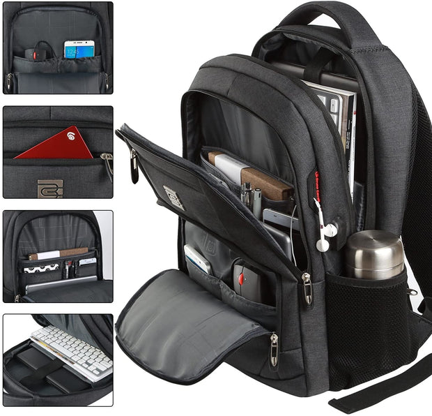 Backpacks, Bags, Cases & Sleeves, Computers & Accessories, Electronics, Laptop AccessoriesLaptop Backpack,Business Travel anti Theft Slim Durable Laptops Backpack with USB Charging Port,Water Resistant College Computer Bag for Women & Men Fits 15.6 Inch Laptop and Notebook - Black - Premium  from Nobles Store - Just $53.32! Shop now at Nobles Store